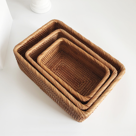 Handwoven Rattan Storage Basket — Weave NH-1518