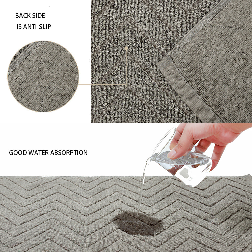 Cotton Bath Mat, Non-Slip in Two Sizes — Bask NH-990