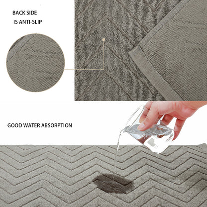 Cotton Bath Mat, Non-Slip in Two Sizes — Bask NH-990
