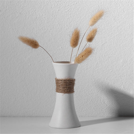 Small White Porcelain Vase, Abstract Shape Vase 11cm for Dried Flowers — Atrium NH-661