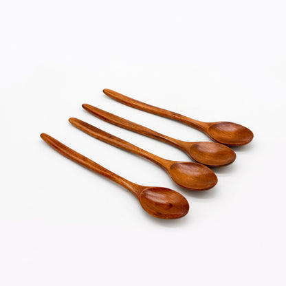 Teak Serving Spoon, Long Handle 23cm — Grove NH-983