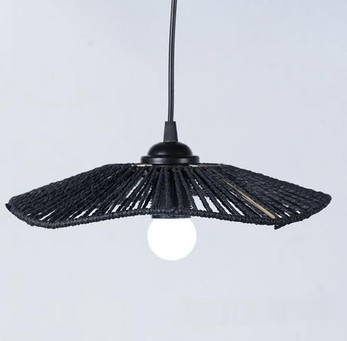 Woven Paper String Lampshade, Rattan Look, Shade Only — Meridian NH-725