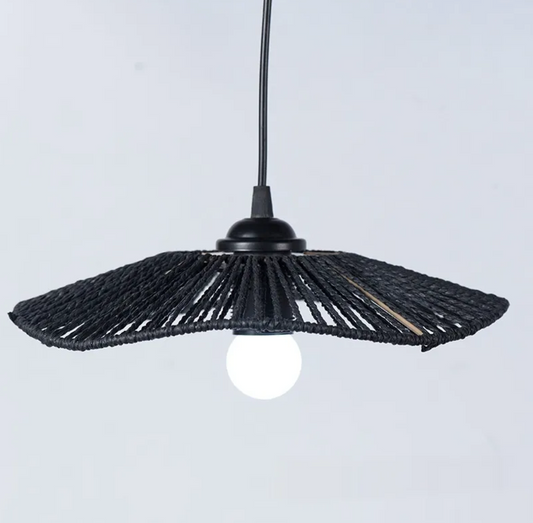 Woven Paper String Lampshade, Rattan Look, Shade Only — Meridian NH-725