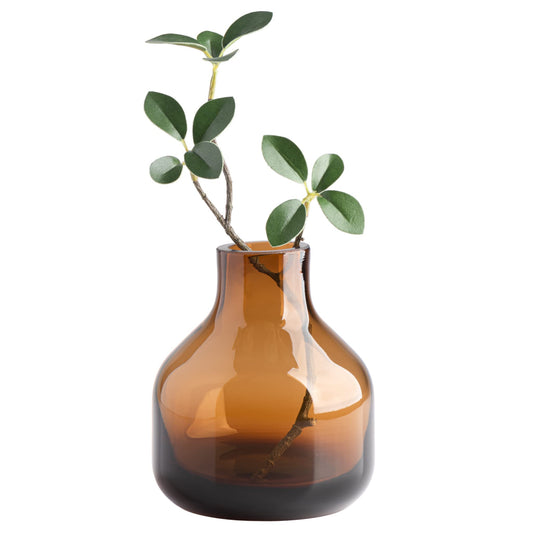 Amber · NH BB-55 — Hand-Blown Art Glass Vase