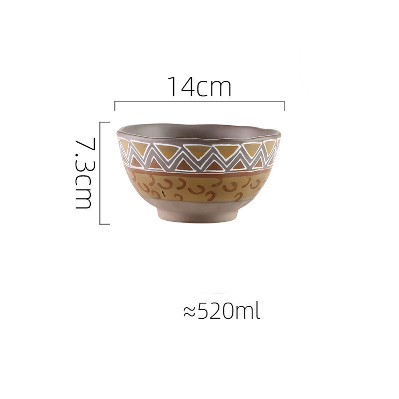 Stoneware Dinner Plates and Bowls, Colour Glaze — Marmo NH-603