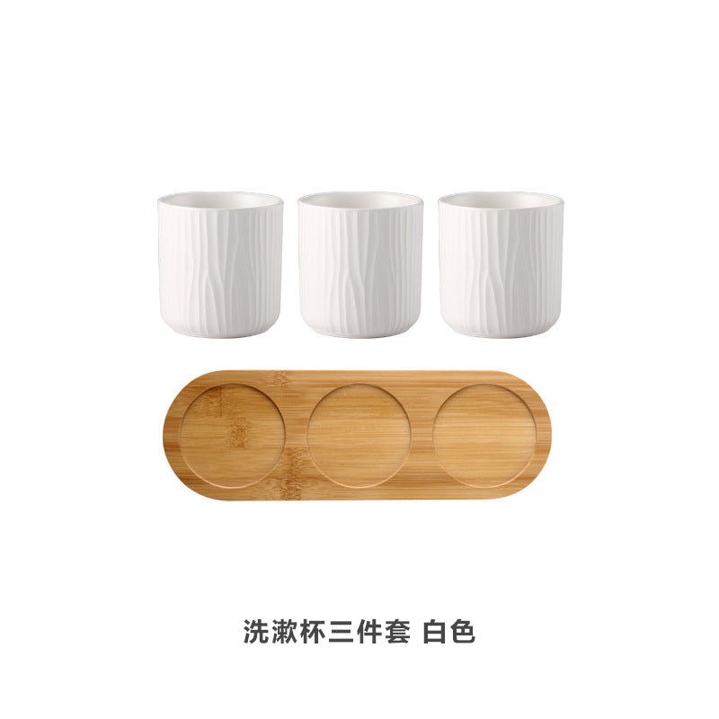 Ceramic Rinsing Cup Set, 500ml — Basin NH-481