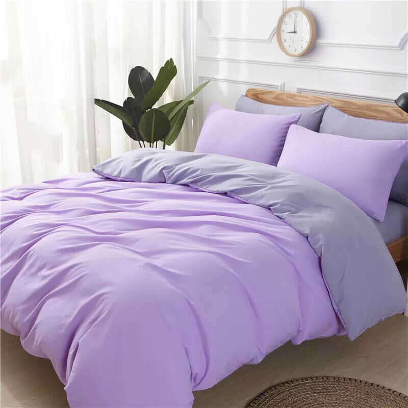 Pure Cotton Quilt Cover Set, Solid Colour 4 Piece — Quietude NH-885