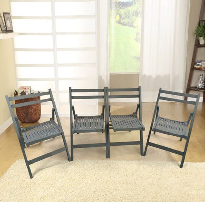 Solid Wood Folding Chairs, Set of Four — Loggia NH-1627