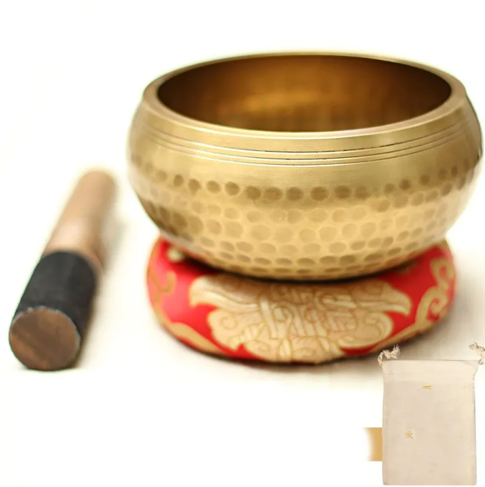 Copper Singing Bowl Set with Striker and Cushion — Chorus NH-961