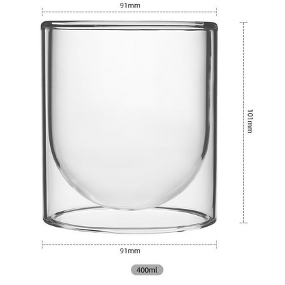 Double Wall Borosilicate Glass Candle Cup, 200 or 400 ml — Atrium NH-673