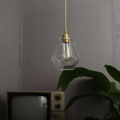 Brass and Glass Pendant Light — Meridian NH-1573