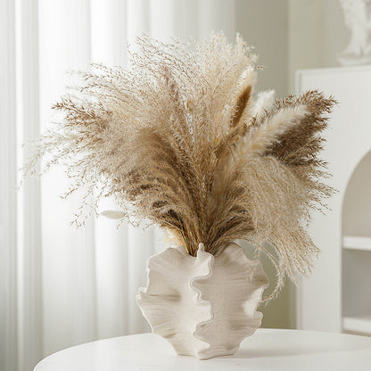 Matte Ceramic Vase Black and White, Two Sizes for Dried Flowers — Atrium NH-654