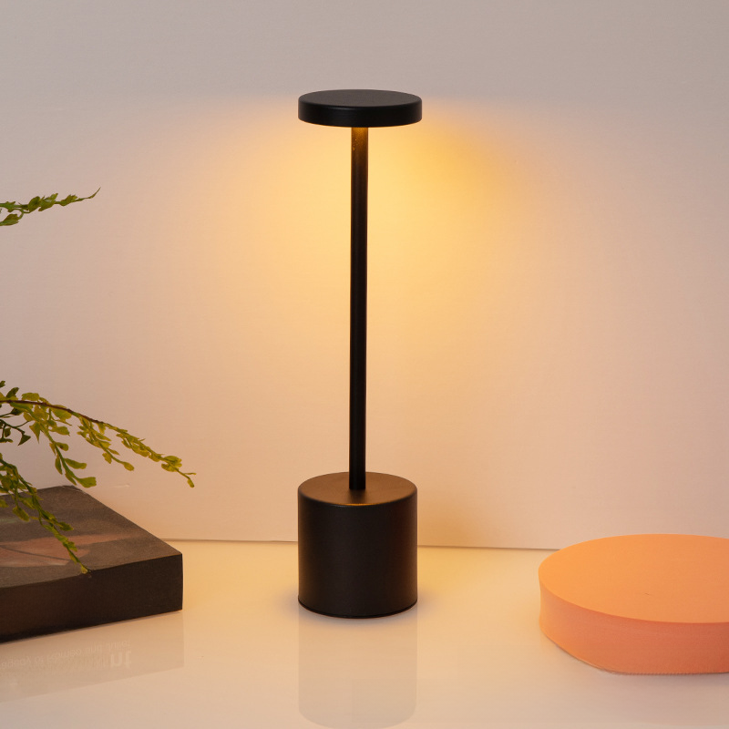 Metal Touch Table Lamp, USB Rechargeable, Three Colour — Meridian NH-722