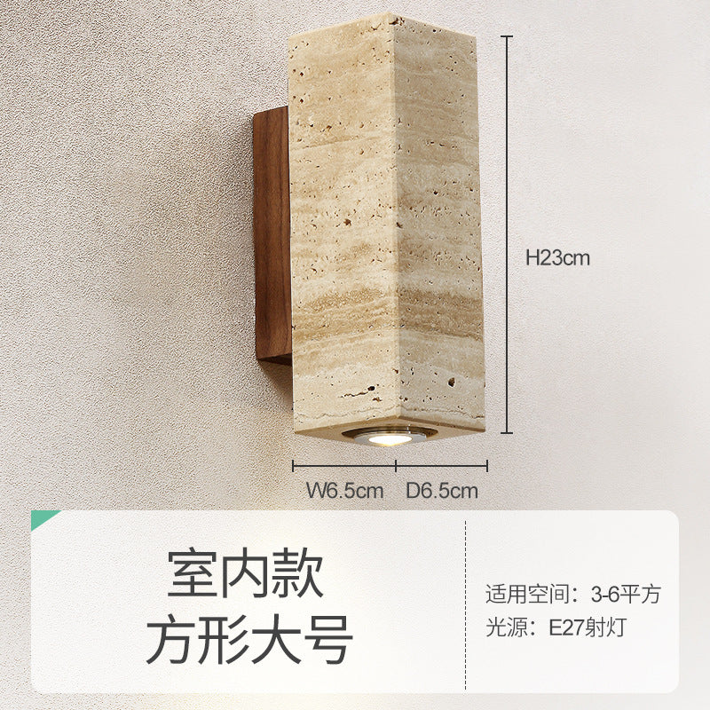 Travertine Bedside Wall Light, E27 Spotlight — Meridian NH-709