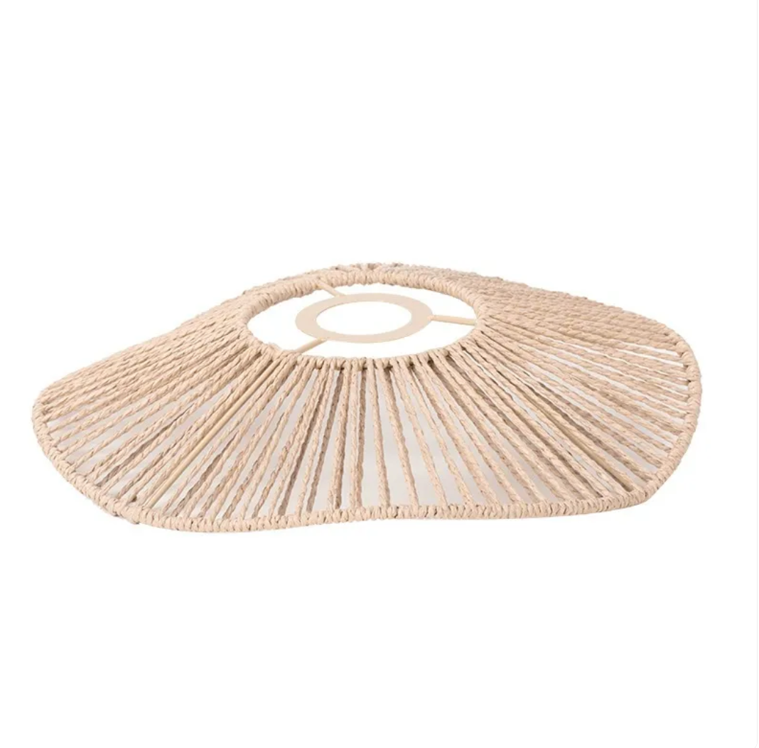 Woven Paper String Lampshade, Rattan Look, Shade Only — Meridian NH-725