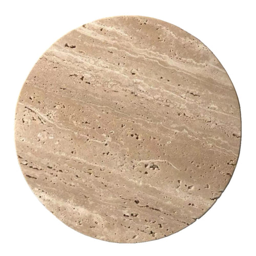 Travertine Serving Board, 25cm Round — Marmo NH-1645