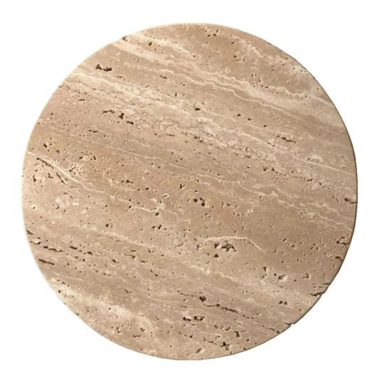 Travertine Serving Board, 25cm Round — Marmo NH-1645