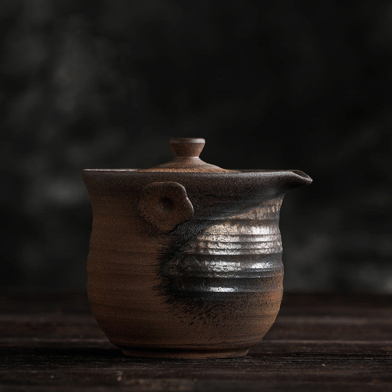 Handmade Ceramic Teapot with Wood-Fired Lid — Osier NH-1114