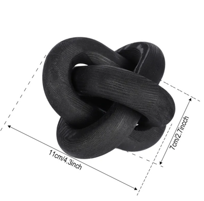 Wooden Knot Sculpture, Hand Carved 12cm — Atrium NH-399