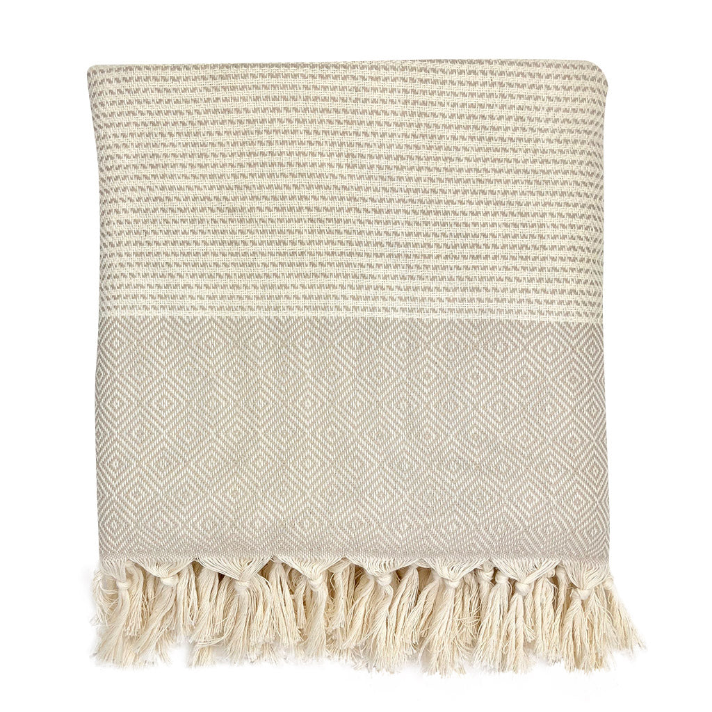 Turkish Cotton Diamond Stripe Throw — Fell NH-1540