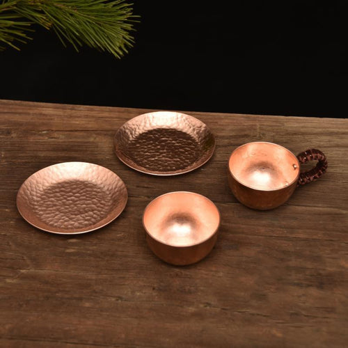 Handmade Thick Pure Copper Tea Cup, Hammered Drinking Cup — Solace NH-954