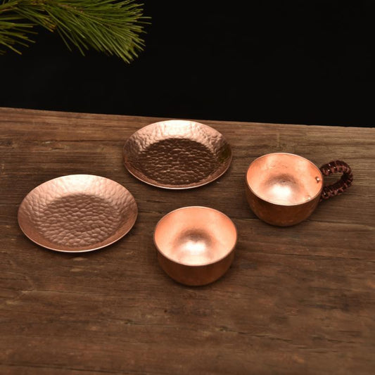 Handmade Thick Pure Copper Tea Cup, Hammered Drinking Cup — Solace NH-954