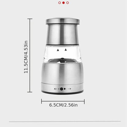 Salt and Pepper Grinder Mill, Stainless Steel and Glass — Marrow NH-1117