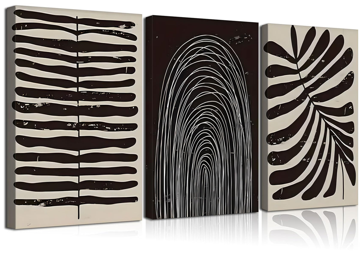 Framed Abstract Line Prints, Set of Three 40 x 60cm — Atrium NH-1406