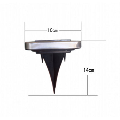 Solar Ground Light Square, Stainless Steel 10cm — Pathstone NH-369