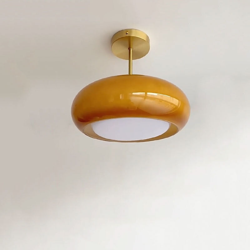 Brass Ceiling Light Hallway, Solid Brass Flush Mount — Meridian NH-042