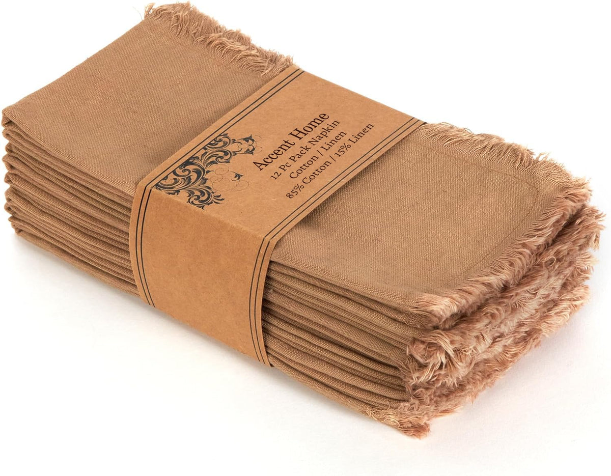Cotton Linen Dinner Napkins, Set of Twelve 46cm — Fell NH-1602
