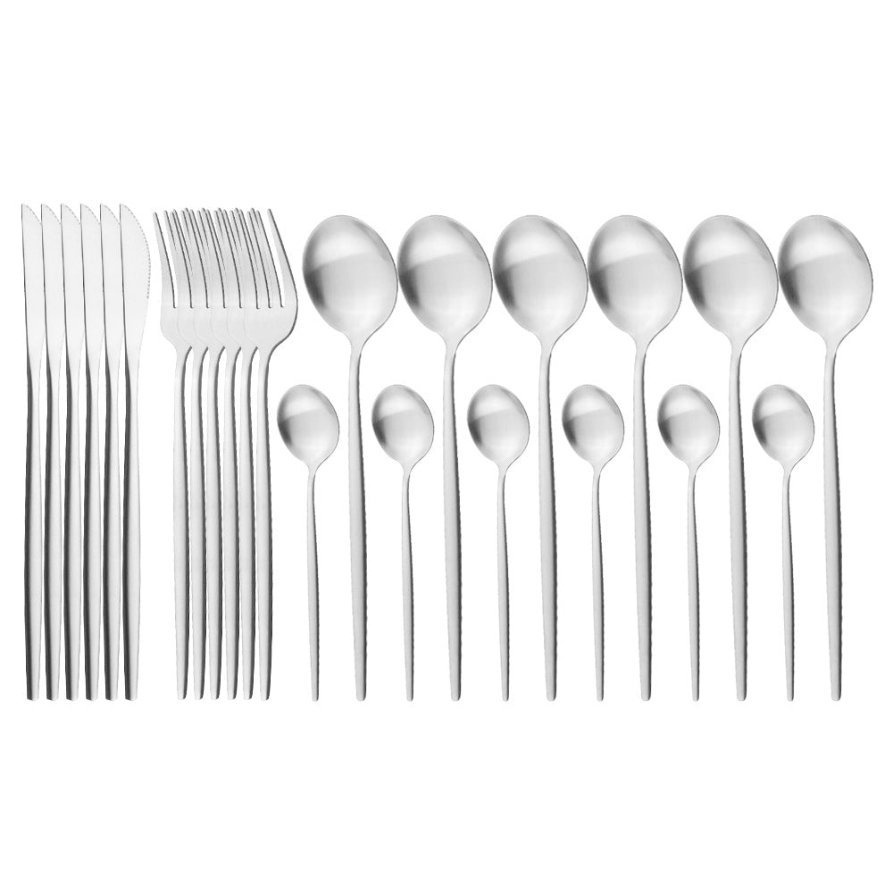 Matte Stainless Flatware Set — Linea NH-1554