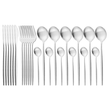 Matte Stainless Flatware Set — Linea NH-1554