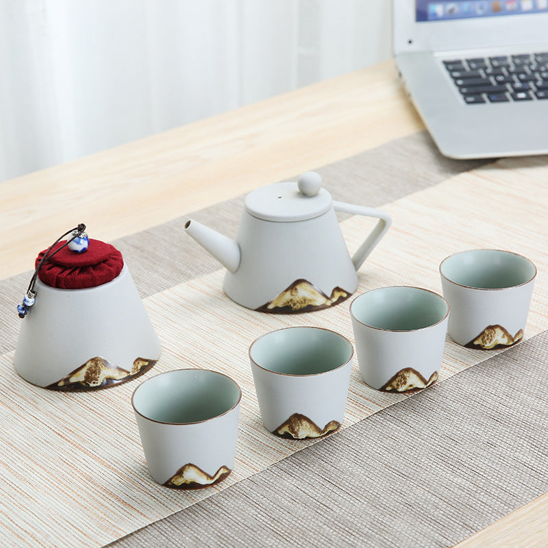 Stoneware Tea Set with Side Handle — Ceres NH-1465