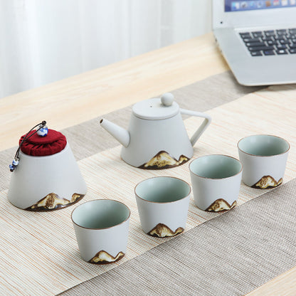 Stoneware Tea Set with Side Handle — Ceres NH-1465