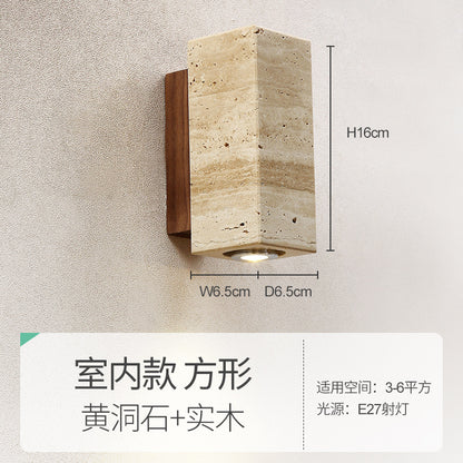 Travertine Bedside Wall Light, E27 Spotlight — Meridian NH-709