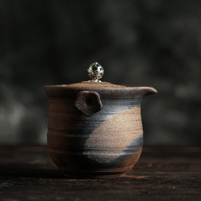 Handmade Ceramic Teapot with Wood-Fired Lid — Osier NH-1114