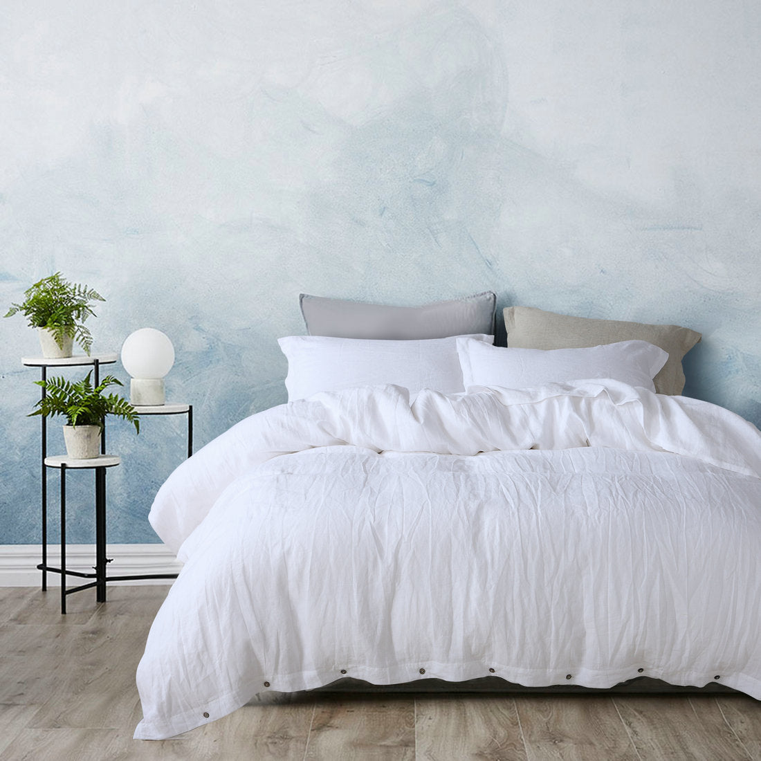 Flax Linen Duvet Cover Set, Three Pieces — Flax NH-992