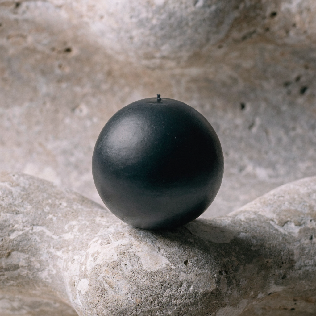 Zen Sphere Candle Black Large