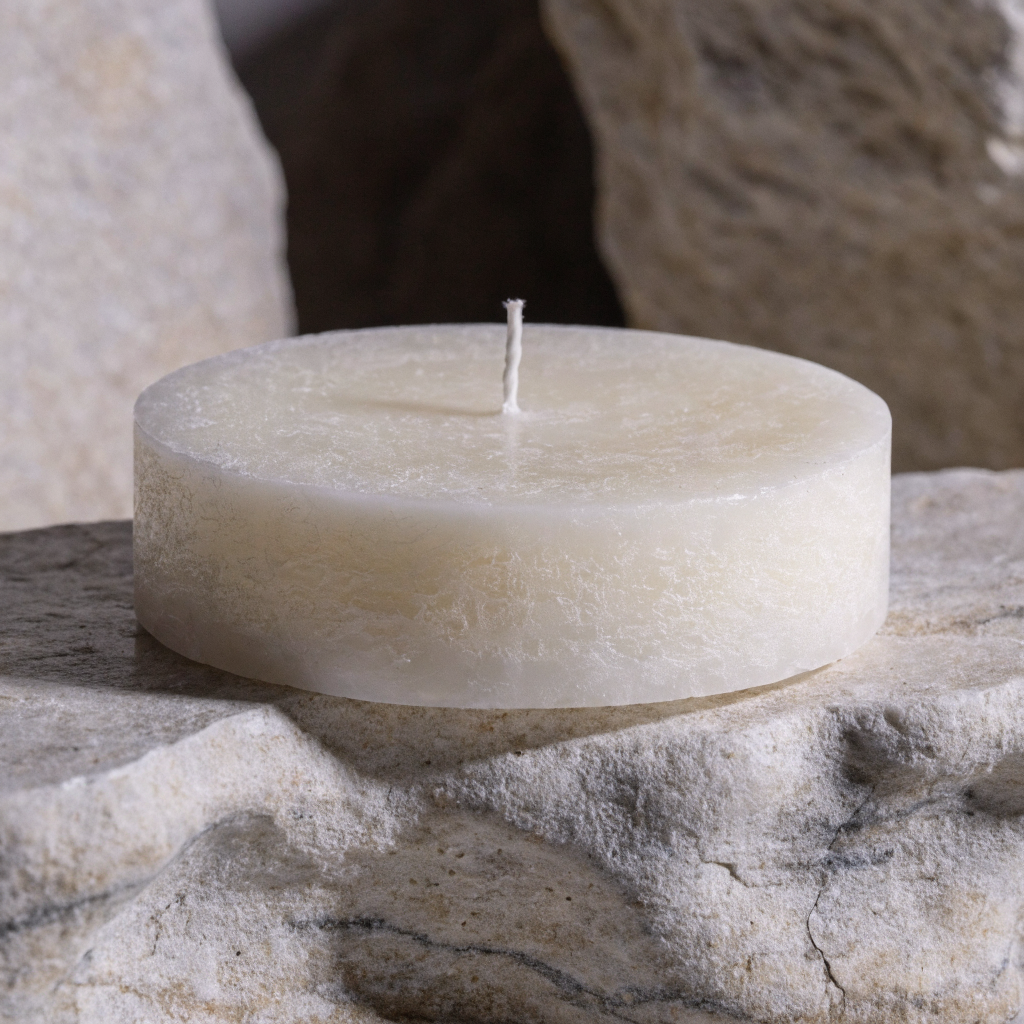 Zen Disc Candle Off-White Large