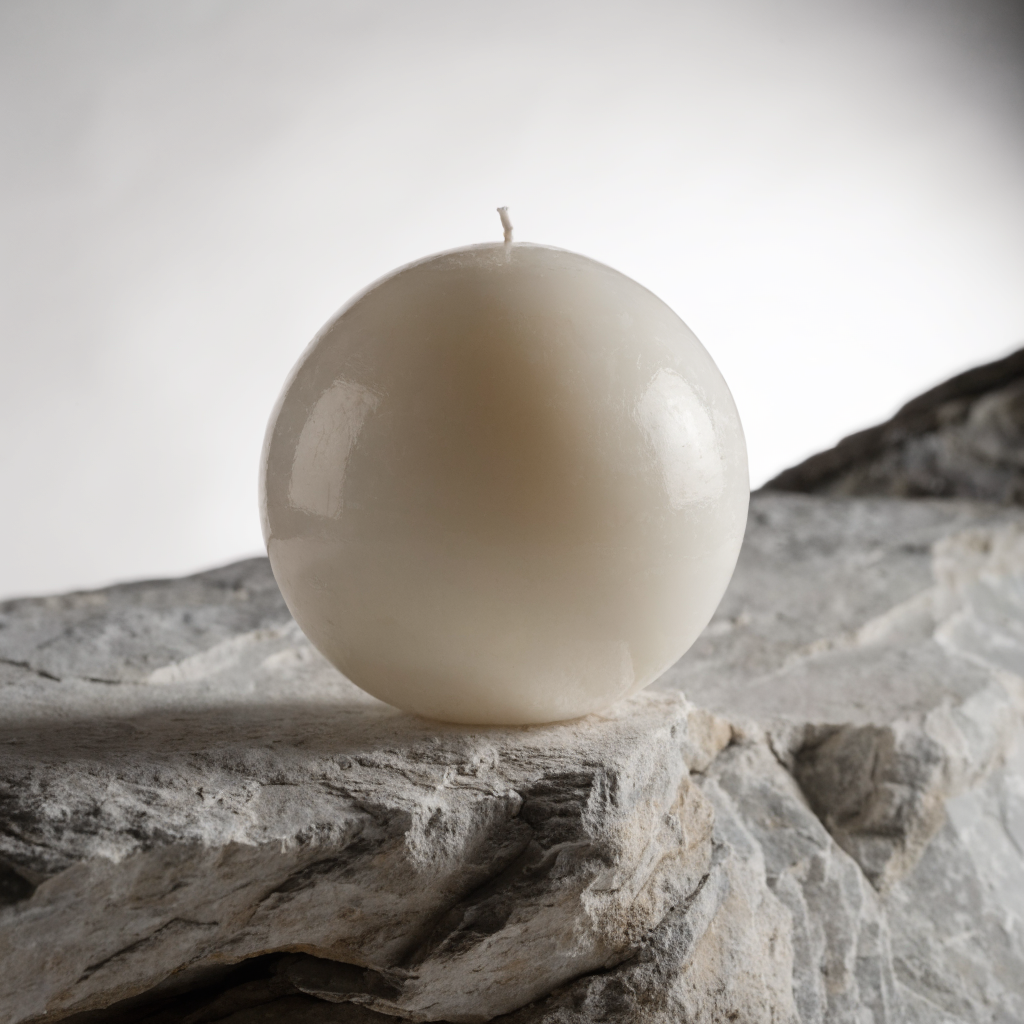 Zen Sphere Candle Off-White Large