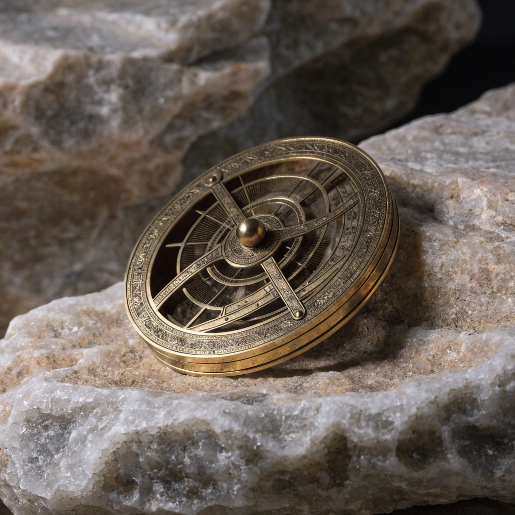 Engraved brass astrolabe
