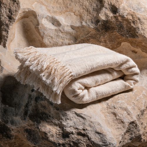 Organic Cotton Fringe Throw