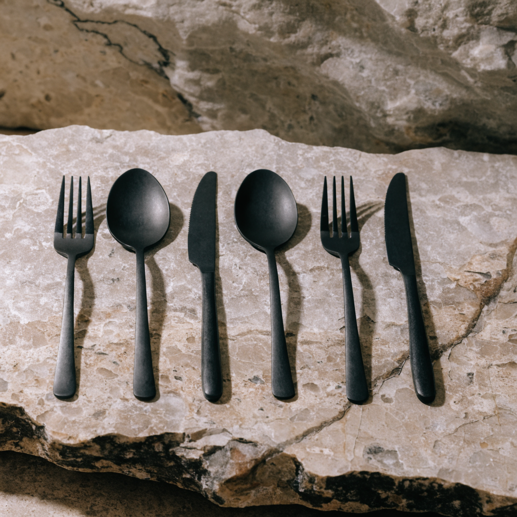 Matte Black Flatware Set