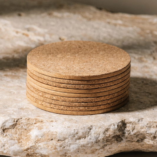 Cork and Oak Coaster Set