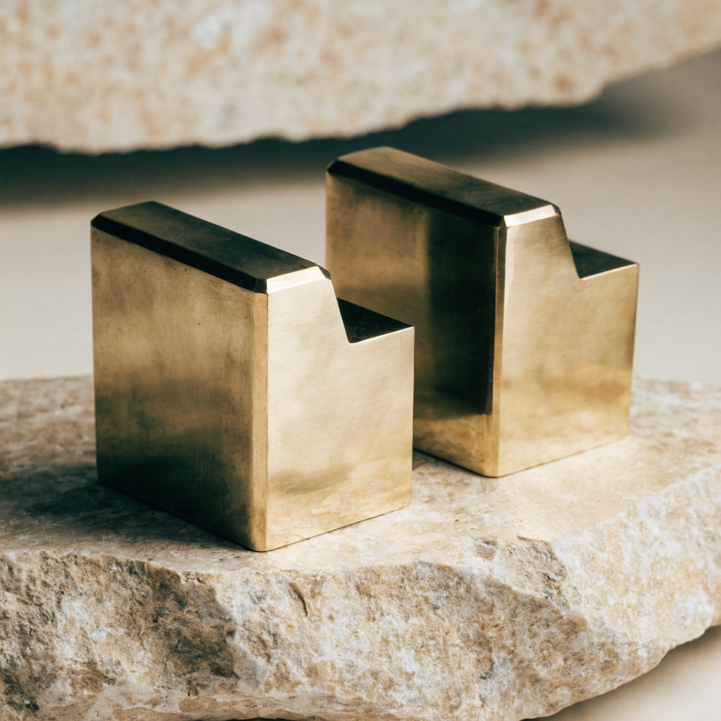 Solid Brass Bookends