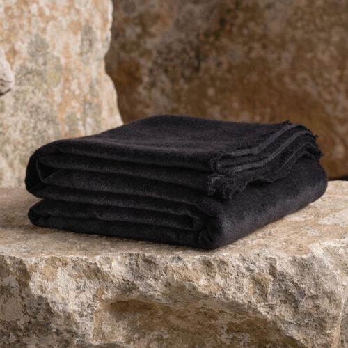 Black Cashmere Throw