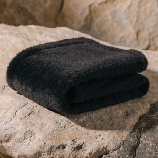 Black Alpaca Throw