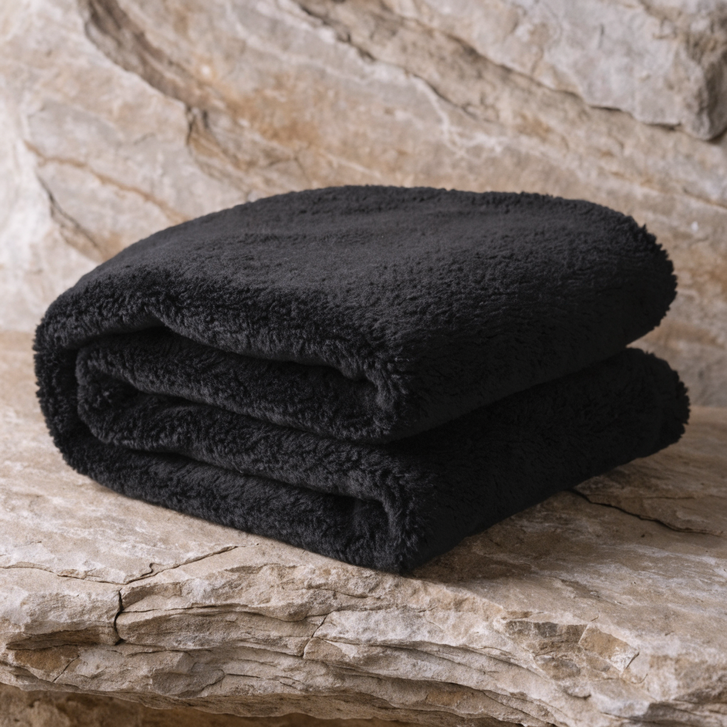 Black Sherpa Throw