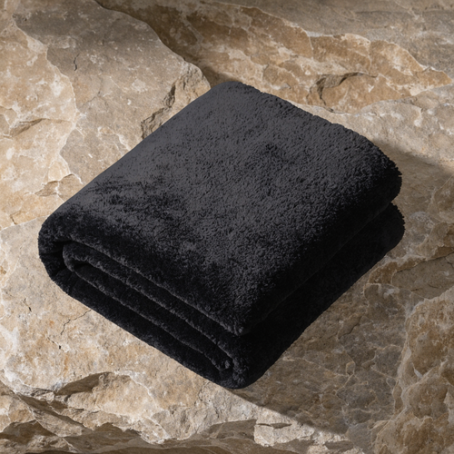 Black Chenille Throw